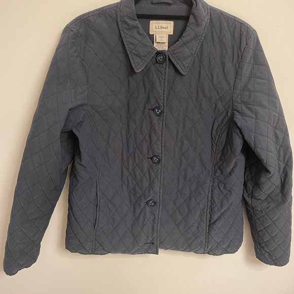 Women’s LL Bean Navy Jacket Size L - Picture 3 of 4